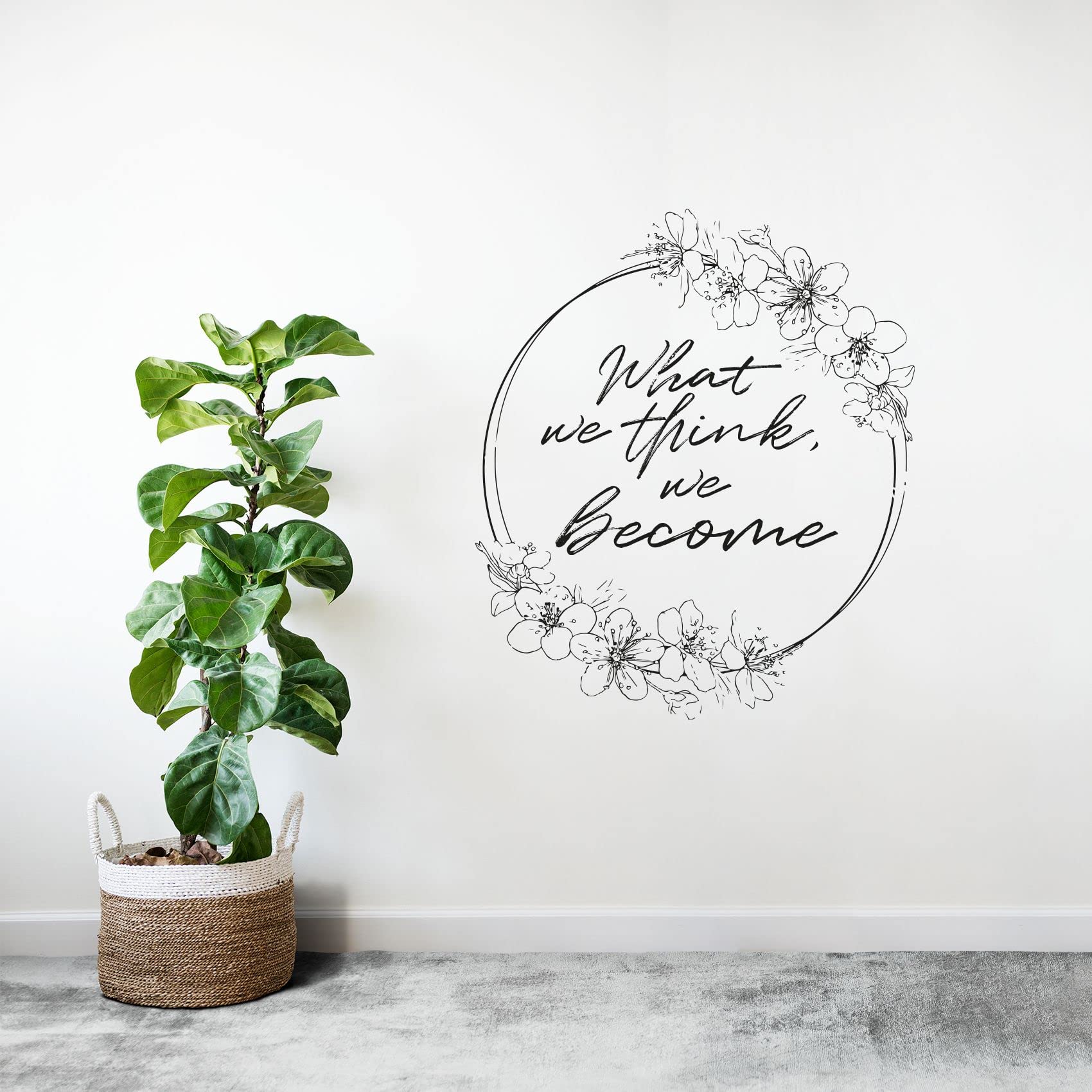 Japanese Cherry Blossom Sakura Wall Stickers - 20x20 Inch Vinyl Decals for Kids Room, Bedroom, Nursery & Home Decor - Beautiful Floral Wall Art for Girls & Boys - Perfect for Spring Themed Rooms & Asian Inspired Interior Design