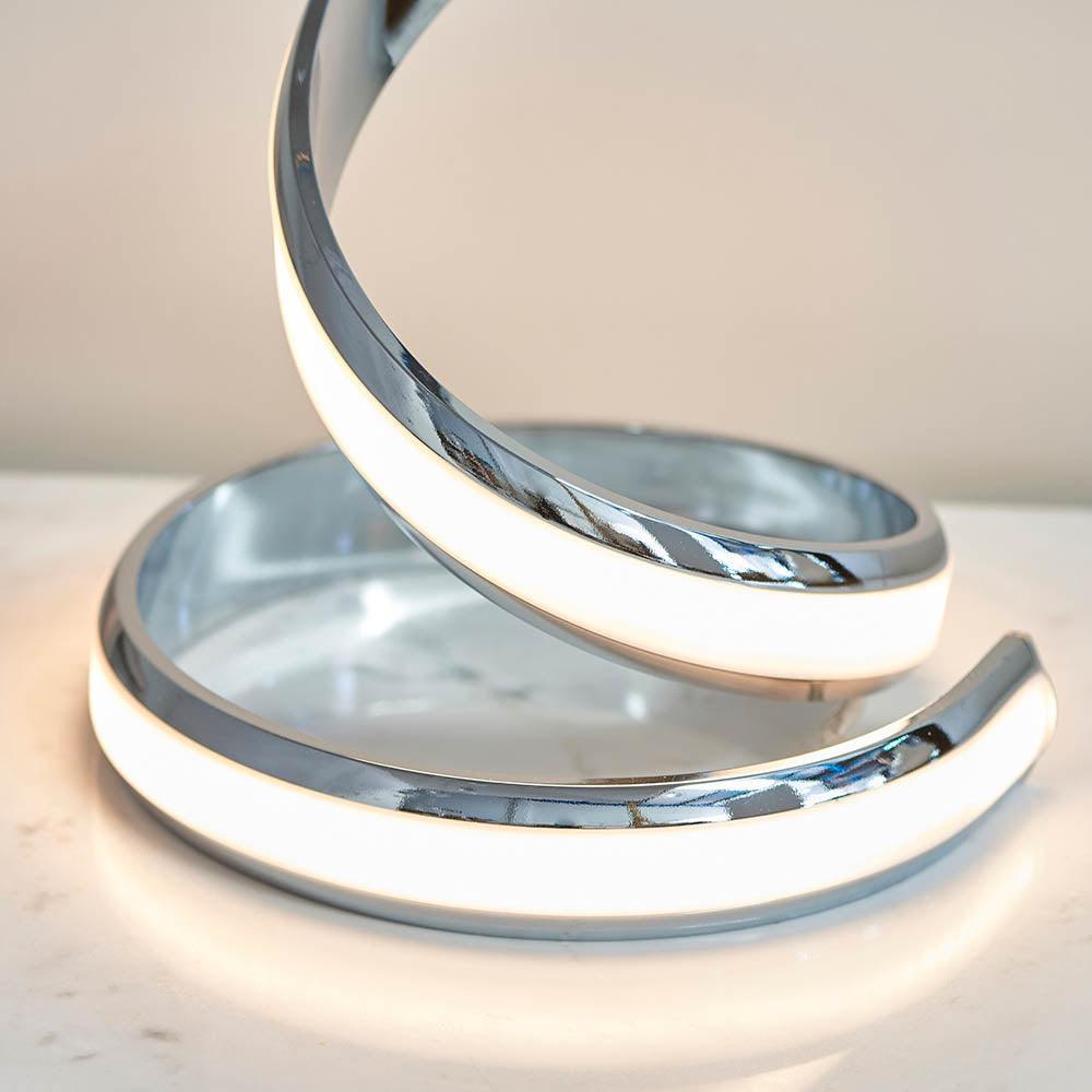 Endon Aria 1 Light Chrome Table Lamp - Modern Desk Lamp for Home Office, Bedroom Nightstand & Living Room Decor