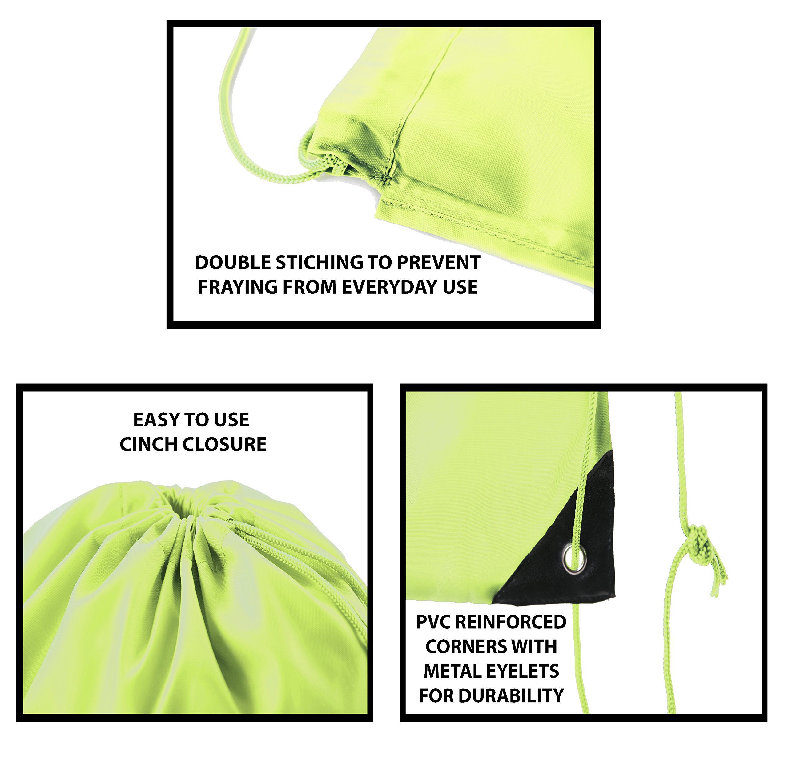 **Mato & Hash Bulk Drawstring Bags - Cinch Sacks & Backpack Pull String Bags (15 Colors, 1PK-100PK) | Perfect for Storage, Travel, Sports & Events**