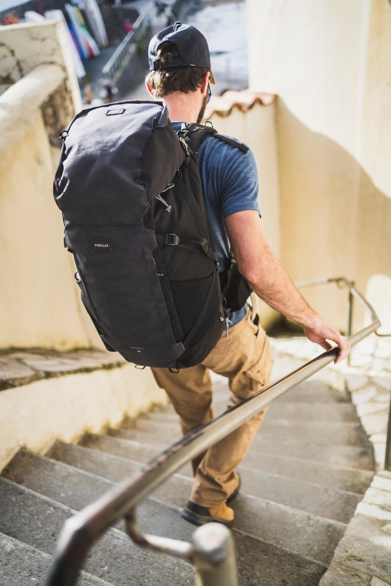 Forclaz Men's Travel 900 50+6L Lightweight Hiking Backpack - Durable Water-Resistant Trekking Pack for Outdoor Adventures & Camping Trips