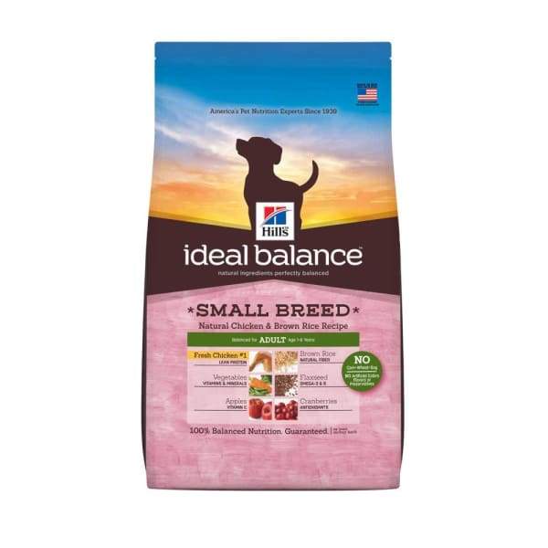 Hill's Ideal Balance Small Breed Natural Chicken & Brown Rice Adult Dry Dog Food - Premium Nutrition for Small Dogs - Perfect for Active Lifestyles & Indoor Pets