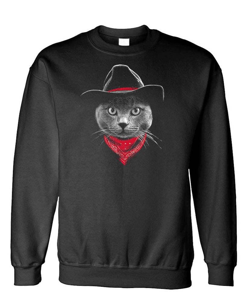Vintage 1950s USA Western Cowboy Fleece Sweatshirt - Retro Wild West Style Pullover for Men & Women - Perfect for Rodeo, Country Music Festivals and Casual Wear