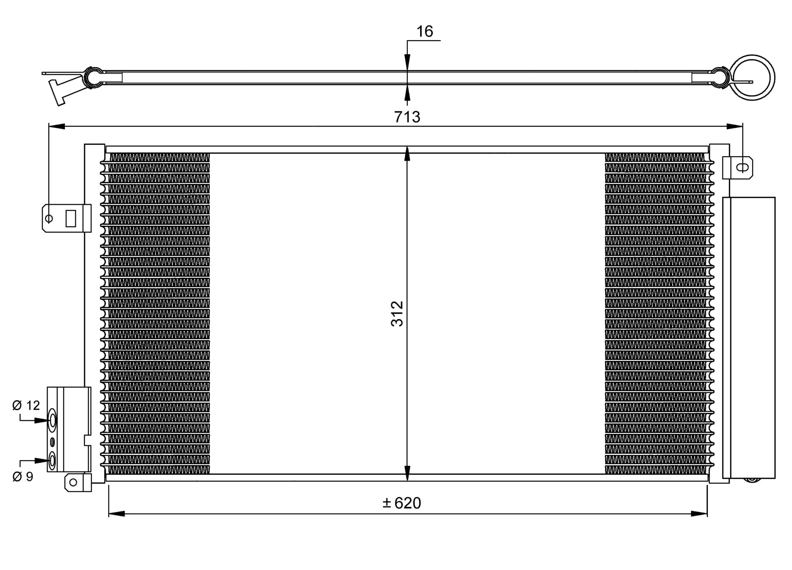 High-Performance 35750 AC Condenser for Car Air Conditioning System - Perfect for Auto Repair & Cooling System Upgrades