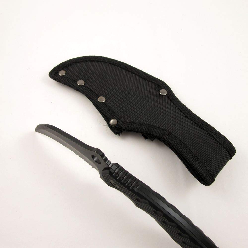 MTECH Black Hawk Combat Hunting Tactical Knife - Sharp Military Fixed Blade with Serrated Edge - Perfect for Outdoor Survival, Camping & Self Defense