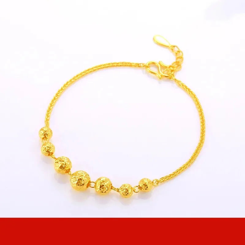24K Pure Gold Bracelet for Women - 999 Solid Real Gold Bangle - Elegant Romantic Classic Jewelry Gift for Her - Perfect for Anniversaries, Weddings & Special Occasions