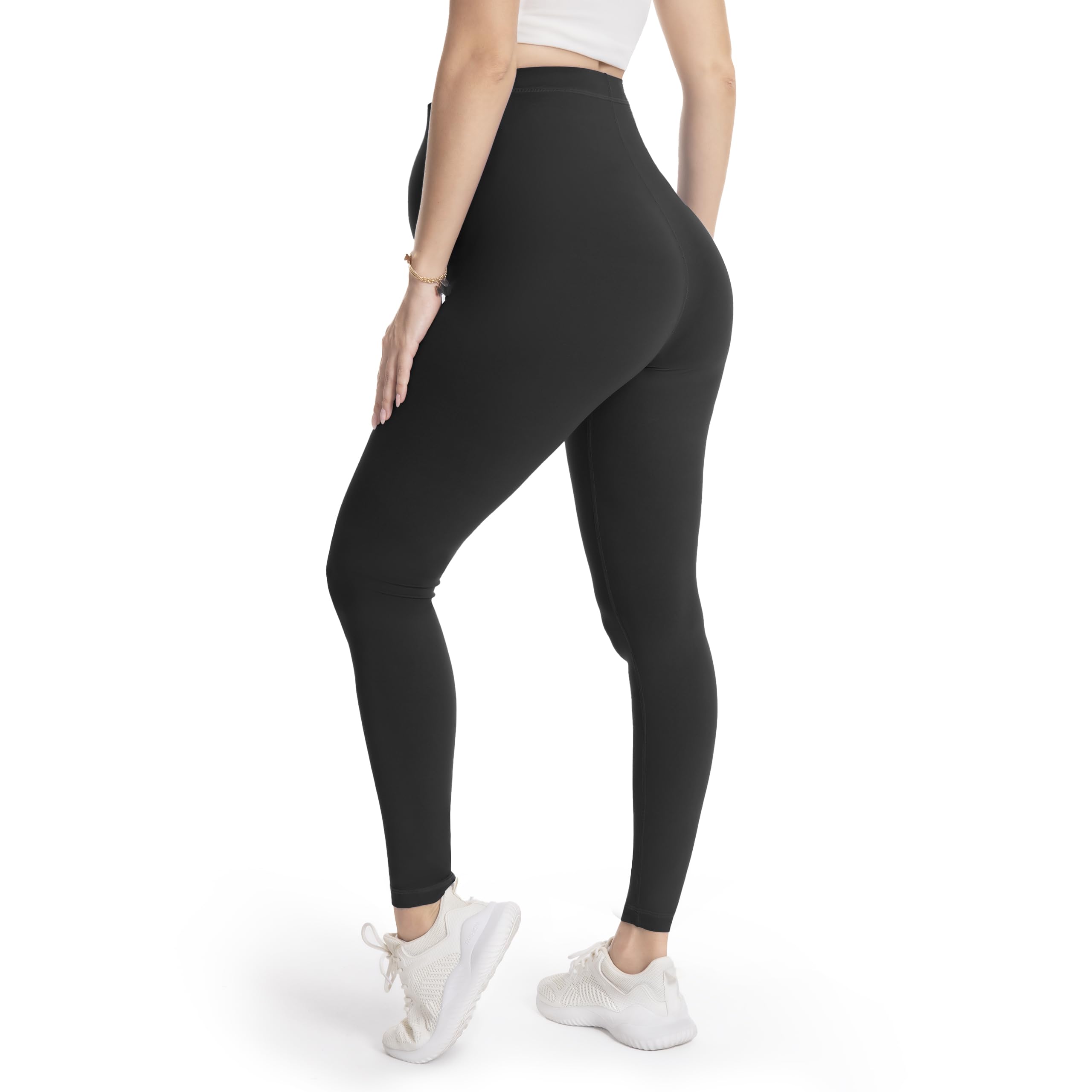 WELL&JUST Maternity Leggings Over The Belly - Ultra Soft Pregnancy Active Wear for Workout & Casual, High Waist Yoga Tights for Expecting Moms - Perfect for Prenatal Exercise, Daily Comfort & Postpartum Recovery