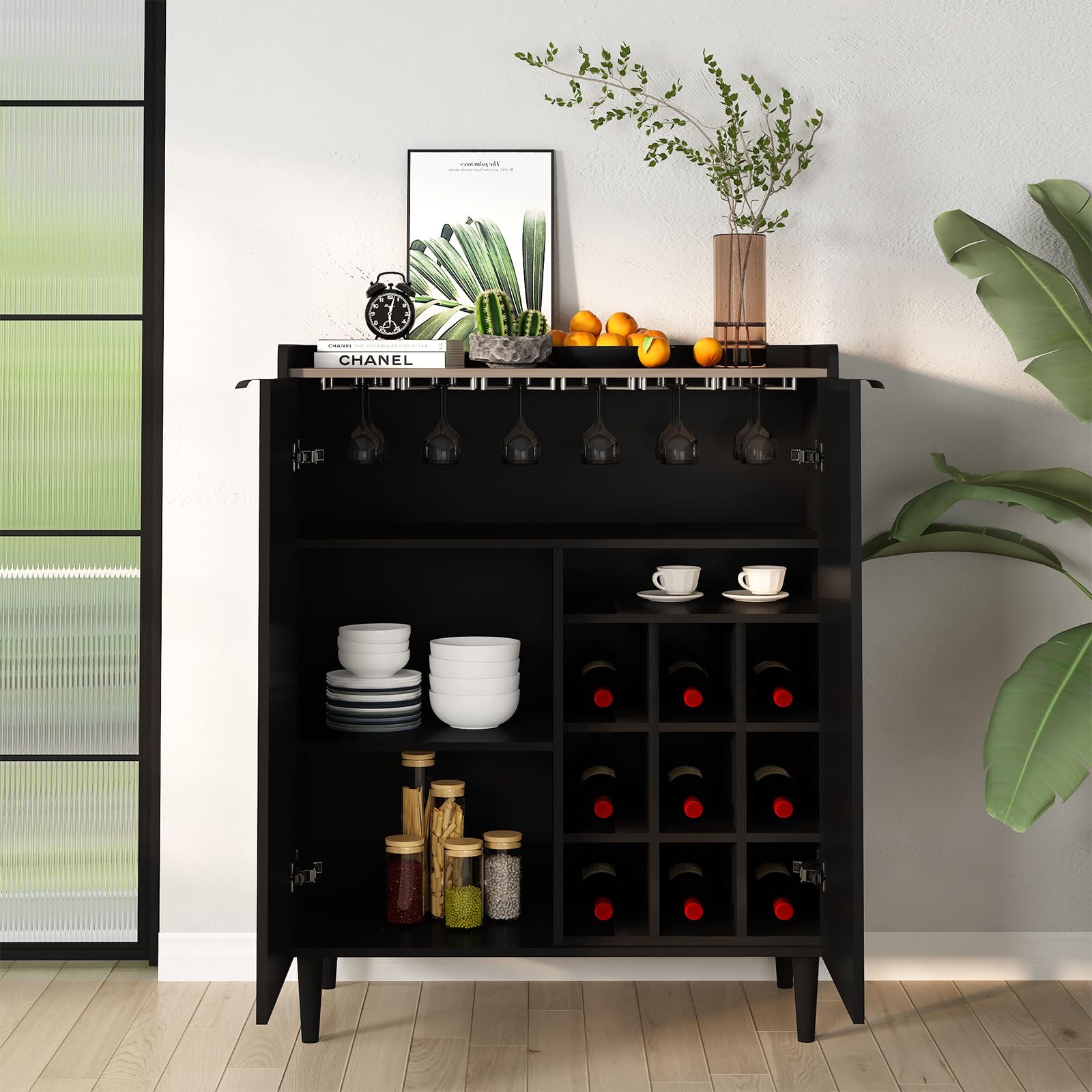 Industrial Wine Bar Cabinet 37