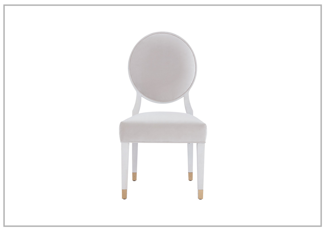 Universal Love Joy Bliss Oval Side Chair with Gold Metal Capped Legs - Elegant Accent Chair for Living Room, Bedroom, or Office Decor