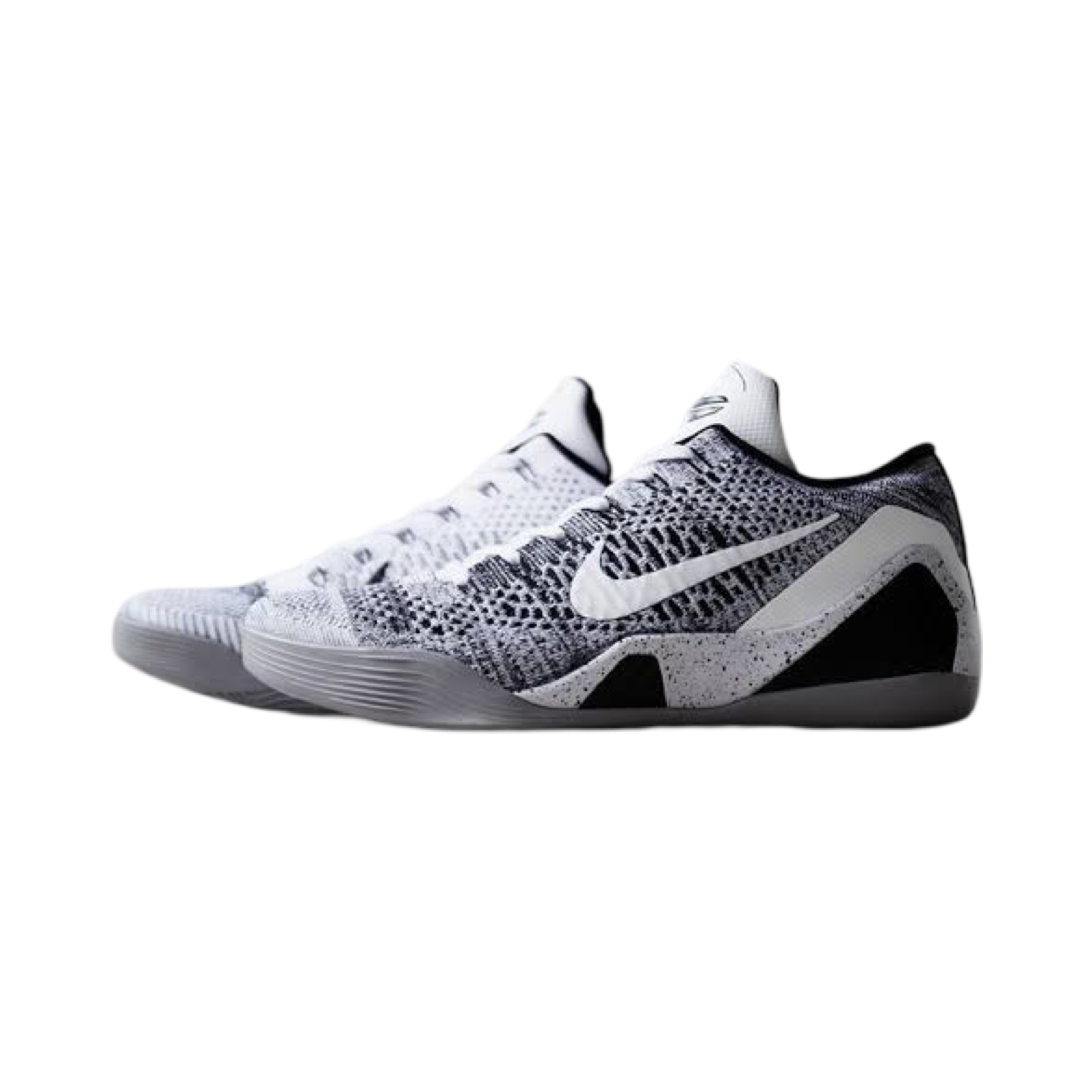 Nike Kobe 9 Low Elite Basketball Shoes - White & Black - Performance Sneakers for Court Play & Streetwear Fashion