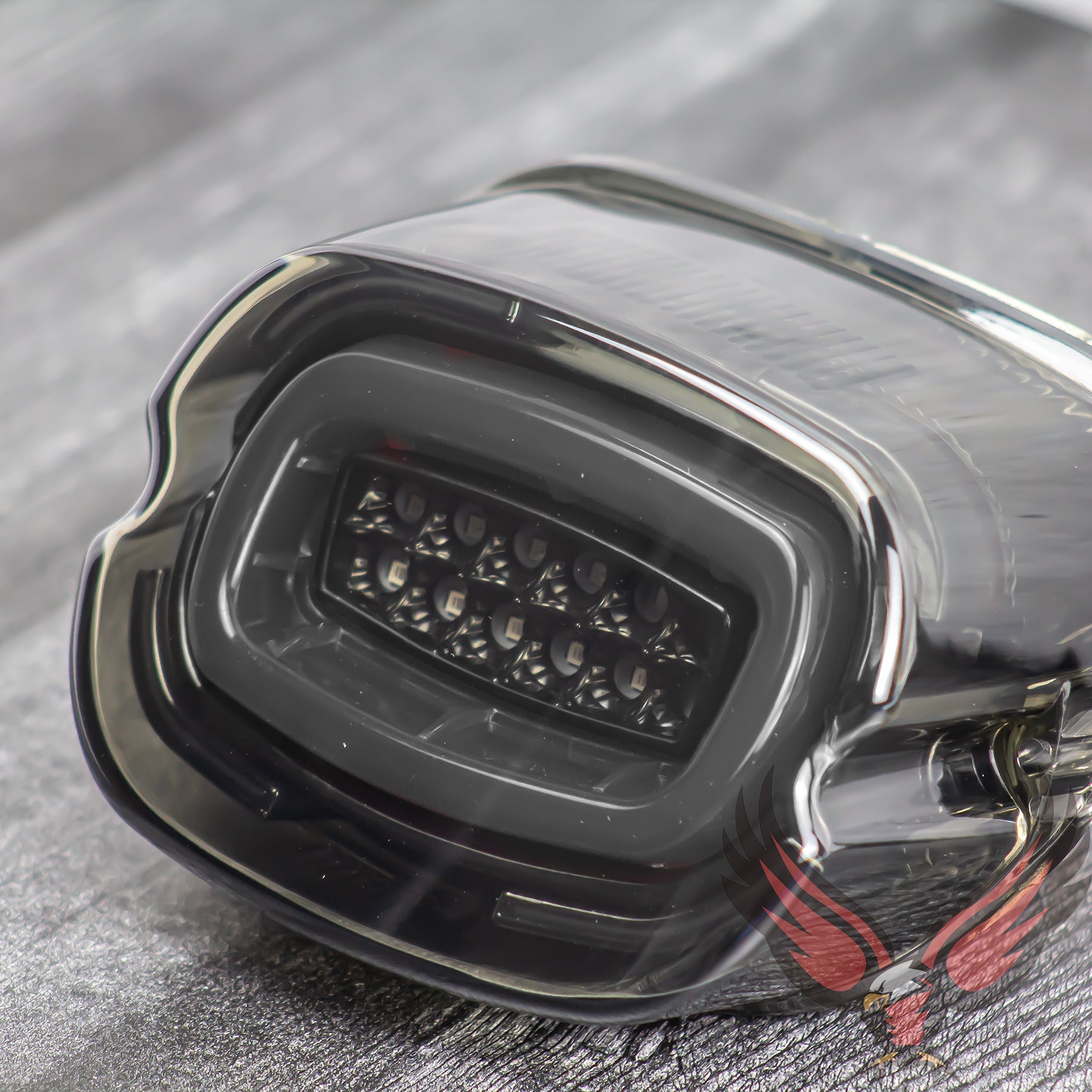 HALOS Layback LED Tail Light with Turn Signals for Harley Davidson Motorcycles - Waterproof Brake Light for Night Riding & Custom Bike Builds