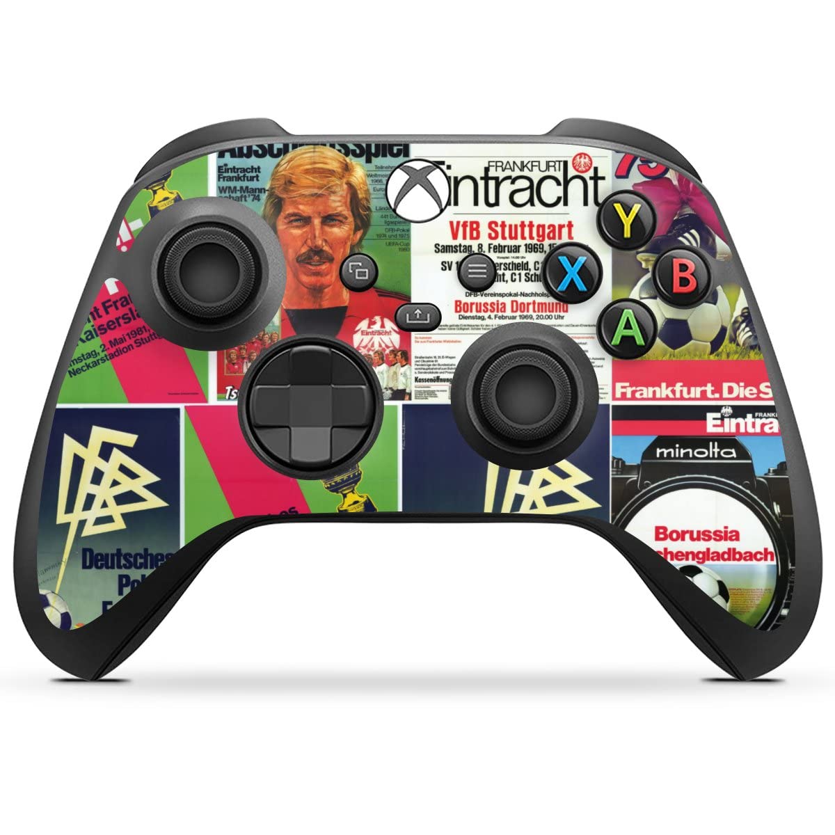 DeinDesign Skin Compatible with Microsoft Xbox Series X Controller - Eintracht Frankfurt Bundesliga Football Sticker Decal - Perfect for Gaming Enthusiasts and Soccer Fans