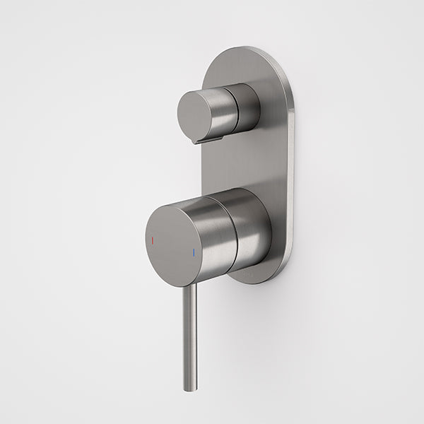 Caroma Liano II Bath and Shower Mixer with Diverter in Gunmetal Finish - Perfect for Modern Bathroom Renovations and Spa-Like Shower Experiences