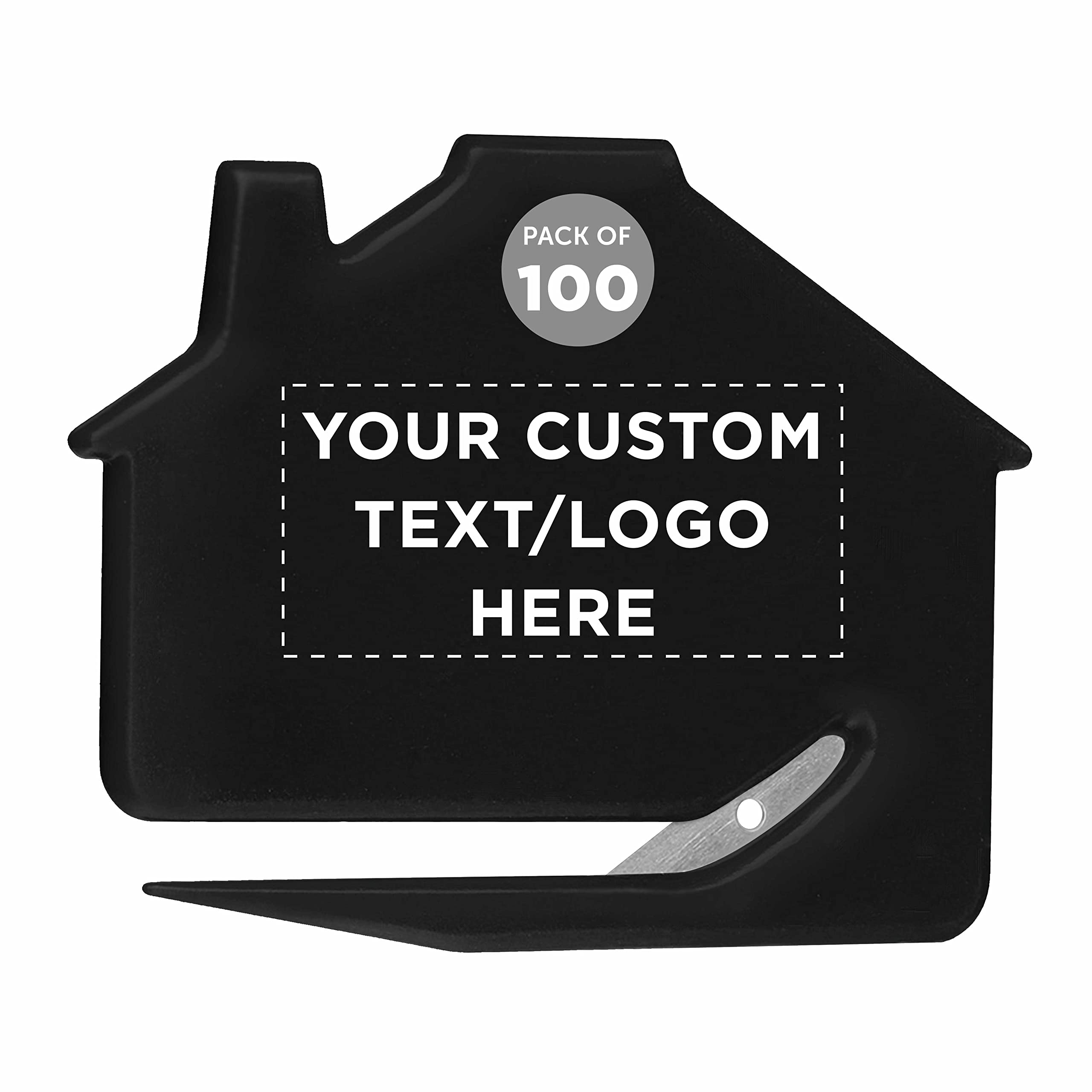 Custom House Letter Openers Set of 100 - Personalized Bulk Pack for Home & Office Use - Elegant Black Letter Opener - Perfect for Mail Opening, Office Supplies, Wedding Favors & Corporate Gifts