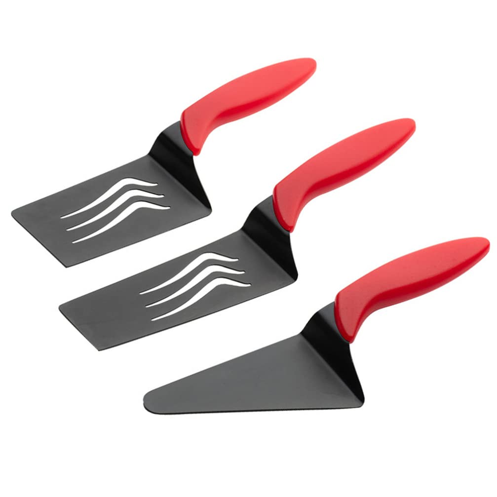 3-Piece Stainless Steel Cooking Spatula Set - Heat-Resistant Baking Shovel, Pizza Turner & Kitchen Utensil for Baking, Flipping, Serving - Perfect for Pizza, Pancakes, Cookies & More