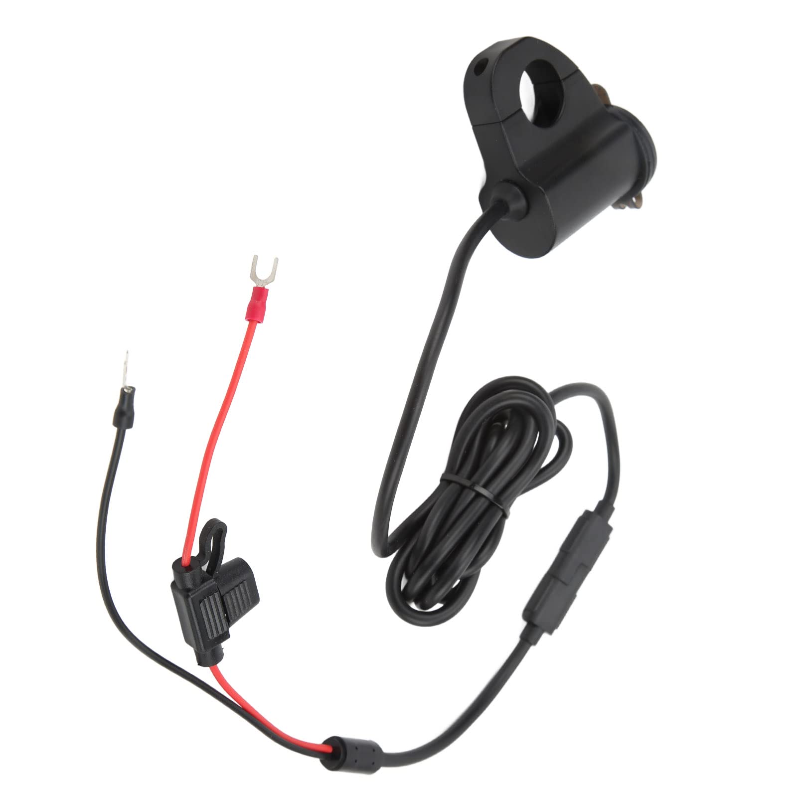 12V 2.4A Motorcycle USB Charger with Digital Voltage Display - 24W Fast Charging Adapter with Safety Switch for GPS & Phones - Perfect for Road Trips & Motorcycle Accessories