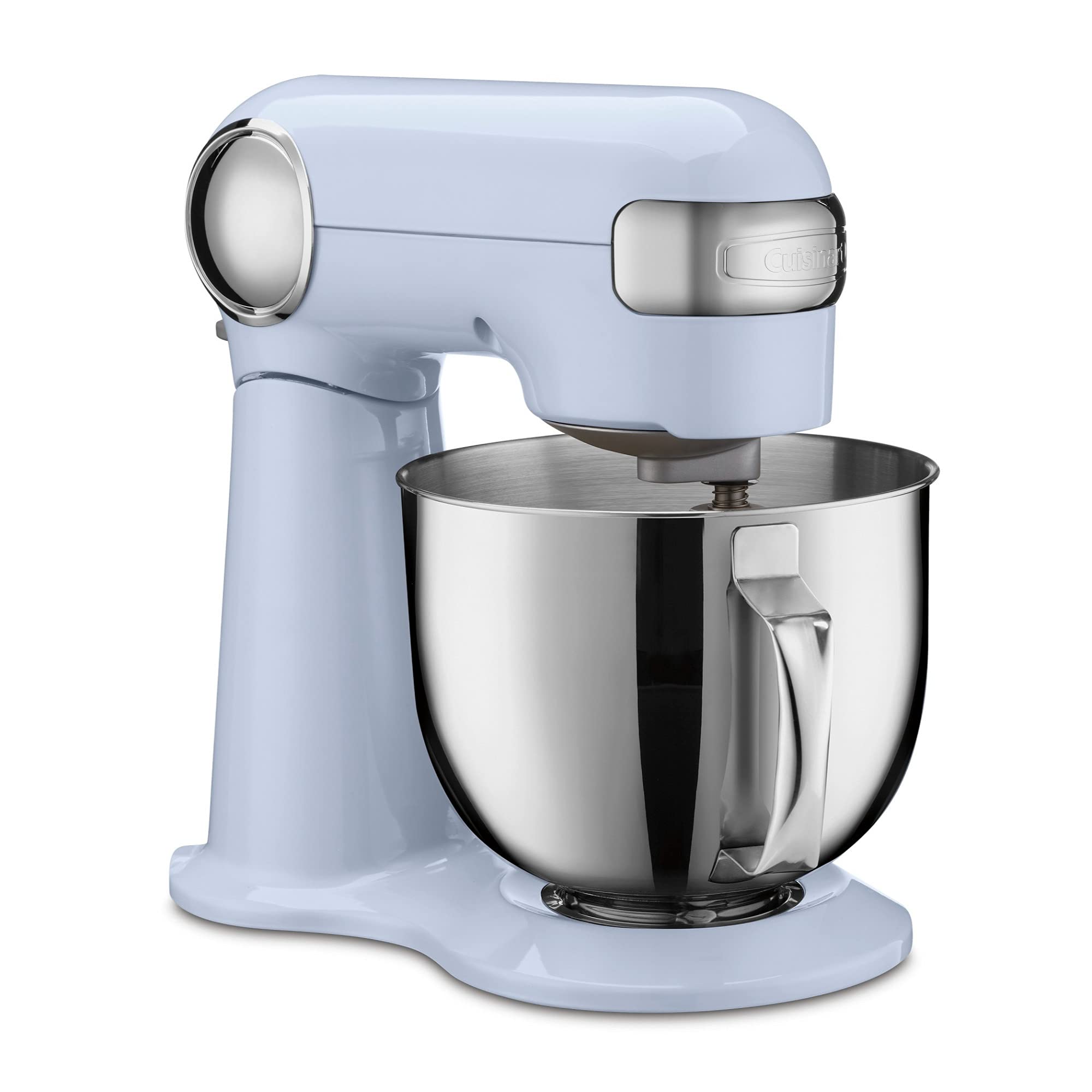 Cuisinart SM-50BLU 5.5 Quart Stand Mixer - 12 Speed with Stainless Steel Bowl, Chef’s Whisk, Mixing Paddle, Dough Hook & Splash Guard - Frosted Blue - Perfect for Baking Cakes, Cookies, Bread & More in Your Home Kitchen