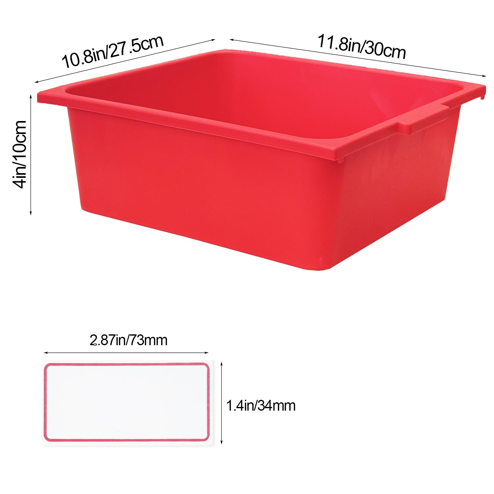 48 PCS Plastic Storage Bins for Classroom & Home Organization - Durable Library Book Bins, Toy Storage Containers for Kids - Perfect for Classrooms, Homeschooling, Daycares & Playrooms