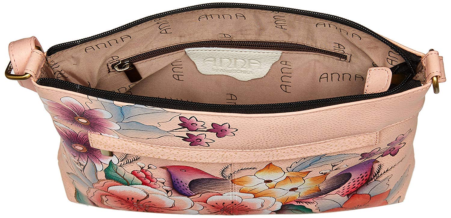 Anuschka Hand Painted Leather Crossbody Bag for Women - Perfect for Travel & Daily Use