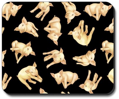 Art Plates Piglets Brand Mouse Pad - Cute Piglet Design Non-Slip Gaming Mousepad for Computer & Office Use - Perfect for Work, Gaming, and Home Office Setup
