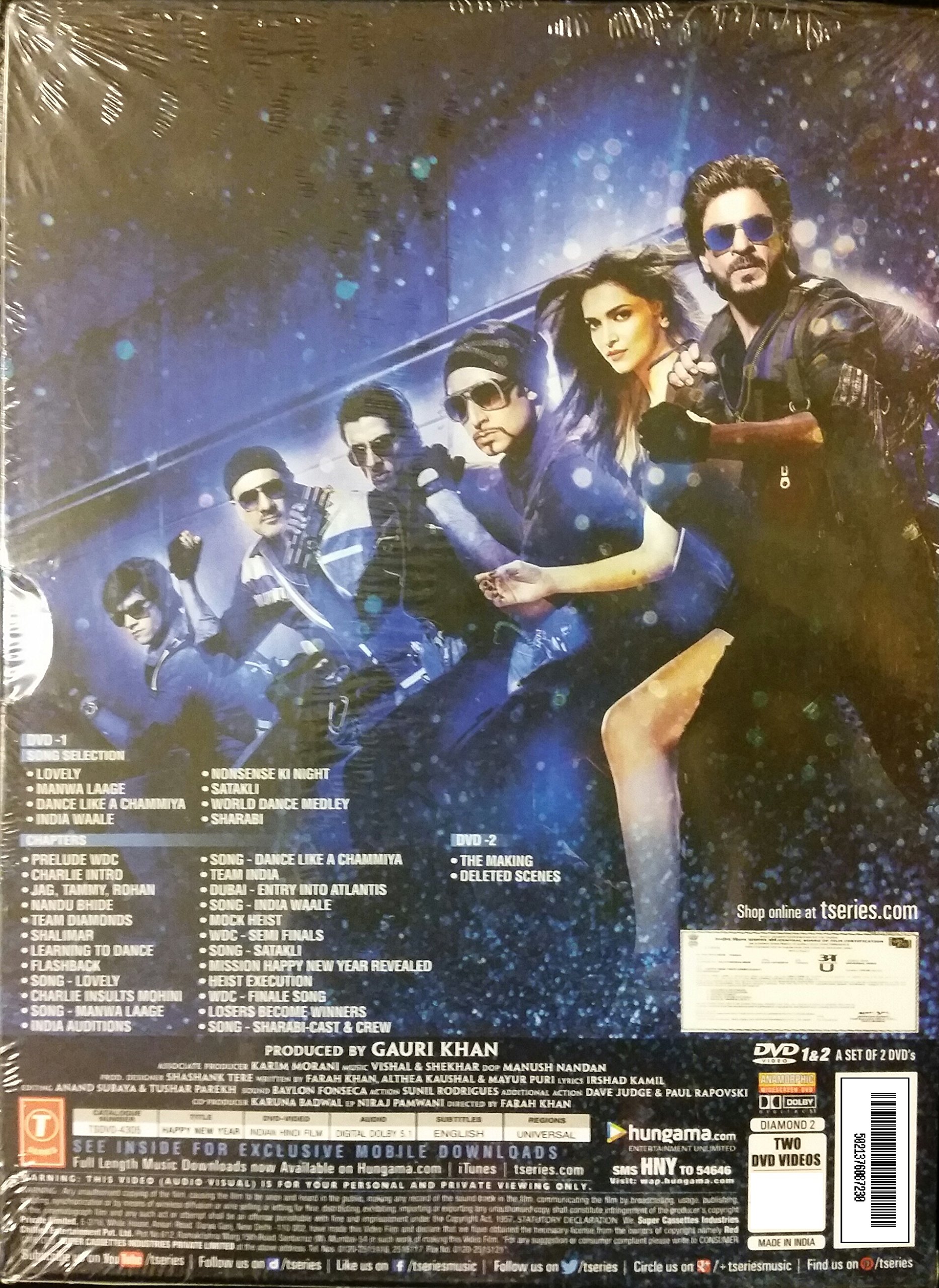 Happy New Year Bollywood DVD - 2 Disc Collector's Edition | Romantic Comedy Musical Film | Perfect for Movie Nights & Bollywood Fans