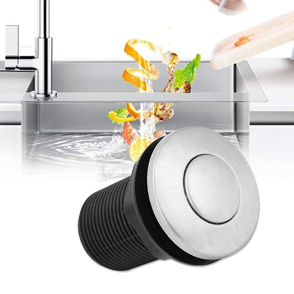 **Stainless Steel Garbage Disposal Air Switch - 304 Stainless Steel Sink Top Button for Food Waste Disposal Replacement | Perfect for Kitchen Sink & Waste Management**