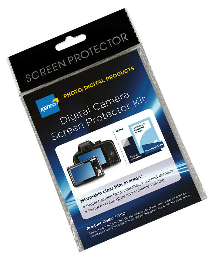 Kenro Camera Screen Protector Kit - HD Clear Anti-Scratch Protection for DSLR & Mirrorless Cameras (Perfect for Outdoor Photography & Travel)