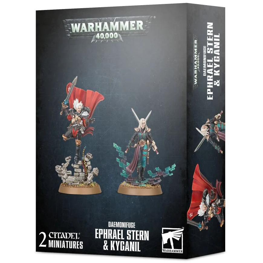 Daemonifuge Ephrael Stern & Kyganil - Warhammer 40K Miniature Figures for Tabletop Gaming, Painting, and Collecting | Perfect for Wargaming Enthusiasts and Model Hobbyists