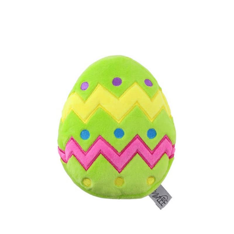 Midlee Easter Egg Dog Toy - Small Green Chew Toy for Puppies & Small Dogs - Durable & Safe for Indoor & Outdoor Playtime