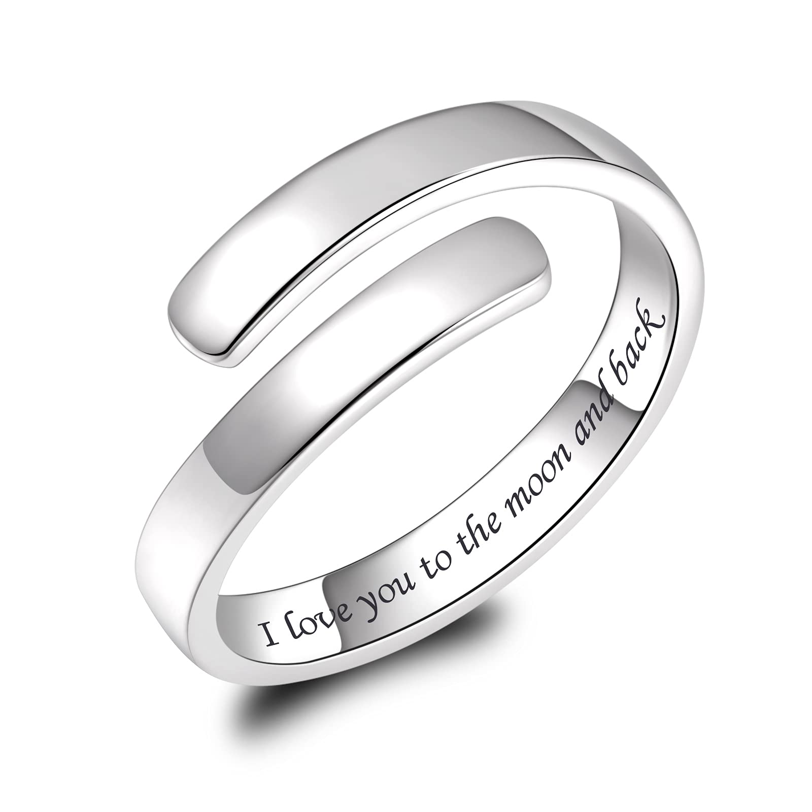 BEILIN 925 Sterling Silver Adjustable Inspirational Ring - Motivational Jewelry Gift for Women & Teens | Perfect for Graduation, Birthday & Daily Encouragement