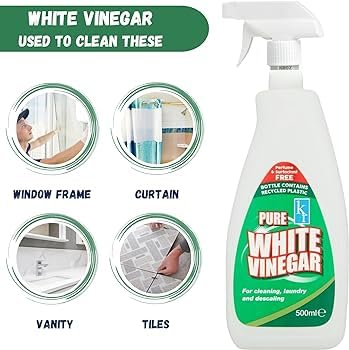 500ml Undiluted White Vinegar Spray - 45% Pure Vinegar for Oven, Window & Surface Cleaning | Multi-Purpose Cleaning Solution for Kitchen, Bathroom & Home