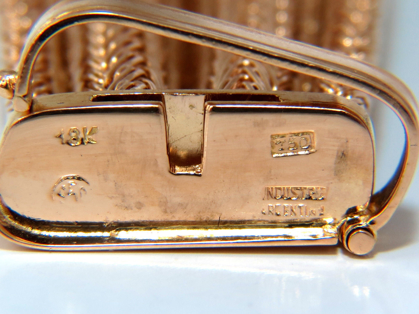 Vintage Argentina Republic 18kt Gold Flex Mesh Tubular Bracelet with 0.50ct Diamonds - Elegant Jewelry for Women, Perfect for Parties, Weddings & Special Occasions