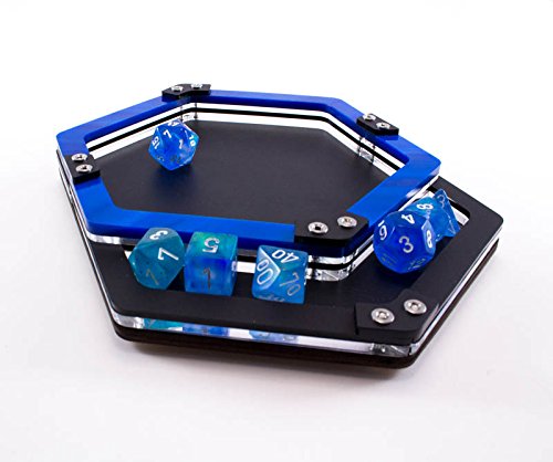 Premium Leather Dice Tray for RPG & Board Games - Blue Single Pocket Design - Perfect for Dungeons & Dragons, MTG, and Tabletop Gaming Accessories