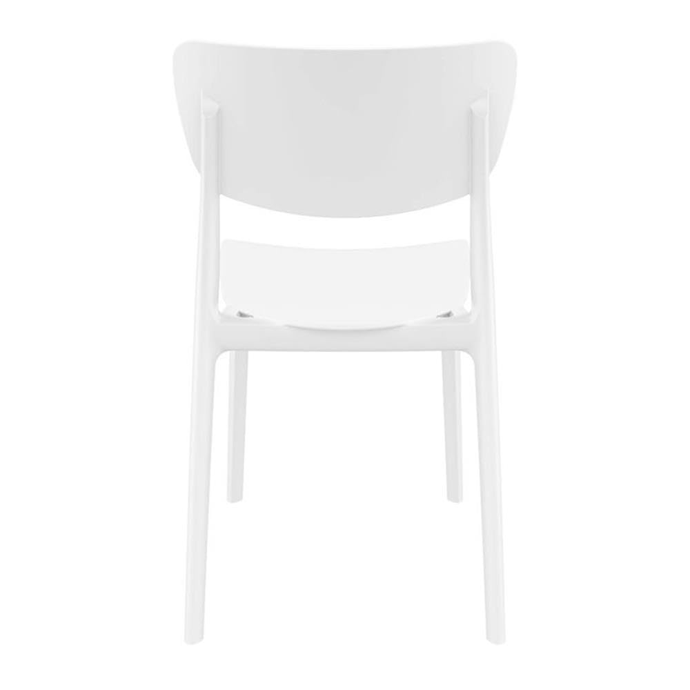 White Compamia Monna Indoor Outdoor Dining Chairs (Set of 2) - Patio, Garden, Poolside, Restaurant & Home Dining Use