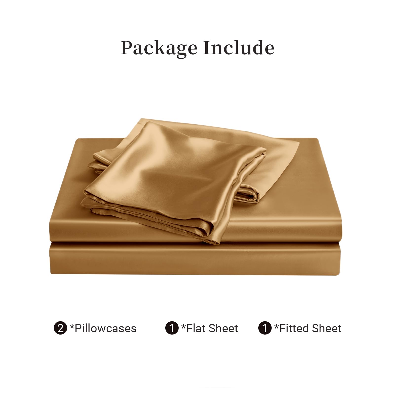 Luxury 22 Momme 7A+ Grade Silk Sheet Set 4-Piece (Cal King) - Premium 100% Mulberry Silk Bedding with Flat Sheet, Fitted Sheet & 2 Pillowcases - Ultra Soft, Breathable & Temperature Regulating for Year-Round Comfort - Perfect for Hot Sleepers, Sensitive Skin & Luxury Bedroom Decor