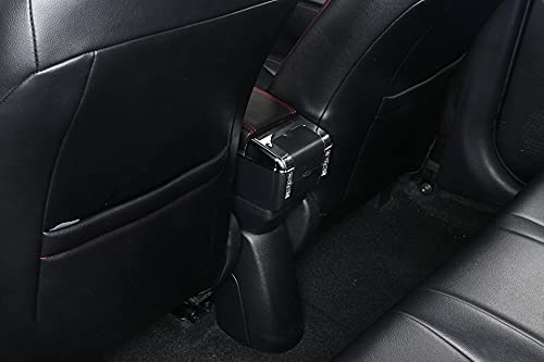 Nissan Versa & Almera 2020-2021 Center Console Armrest Storage Box - PU Leather Organizer with USB Port & Ashtray - Perfect for Car Accessories, Road Trips & Daily Commute