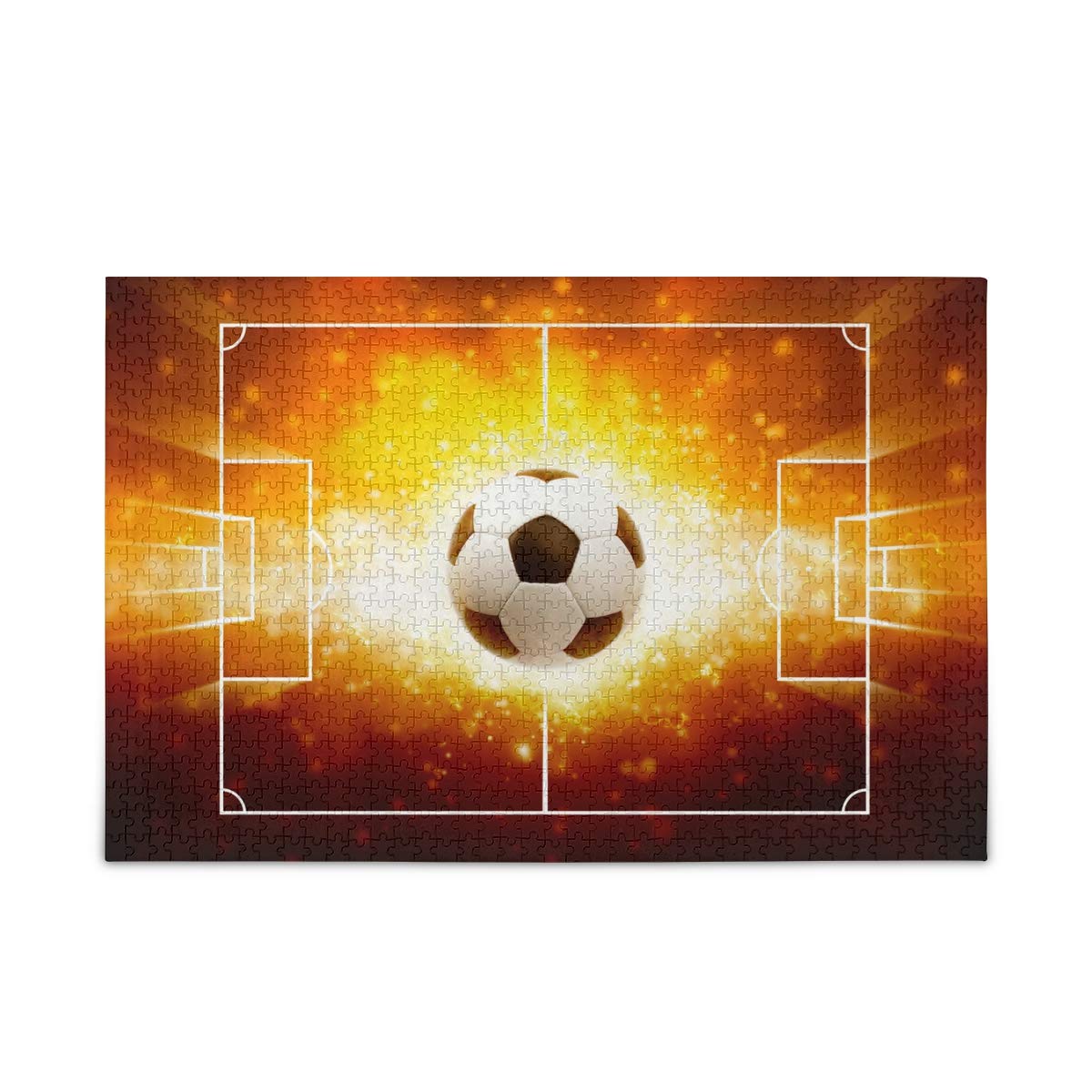1000-Piece Soccer Ball Jigsaw Puzzle for Adults & Kids - DIY Gift with Mesh Storage Bag | Fun Family Game Night & Educational Activity