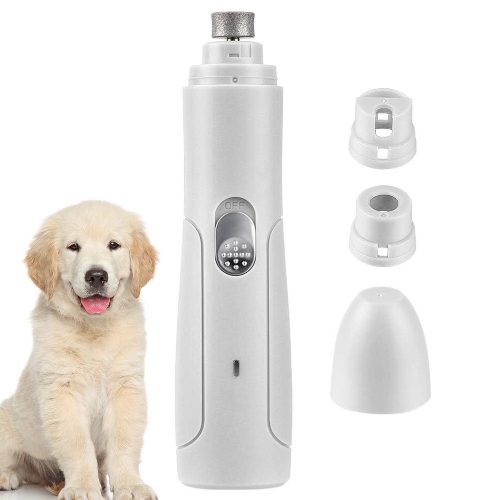 TEHAUX Electric Nail Grinder for Dogs & Cats - Painless Pet Nail Clipper with 2 Speed Settings, Quiet Paws Grooming Tool for Safe Trimming - Perfect for Puppies, Kittens & Small Animals at Home Grooming