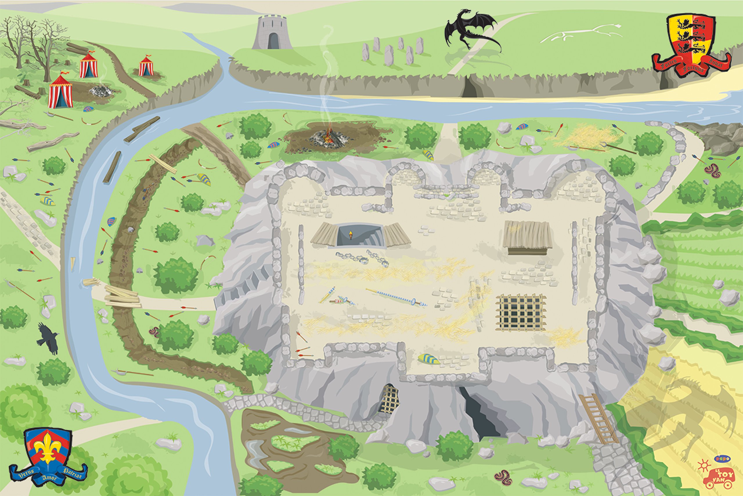 Le Toy Van Castle Playmat - Premium Kids Play Mat for Imaginative Play | Perfect for Pretend Play, Storytelling & Educational Fun | Great for Home, Classroom & Daycare Use
