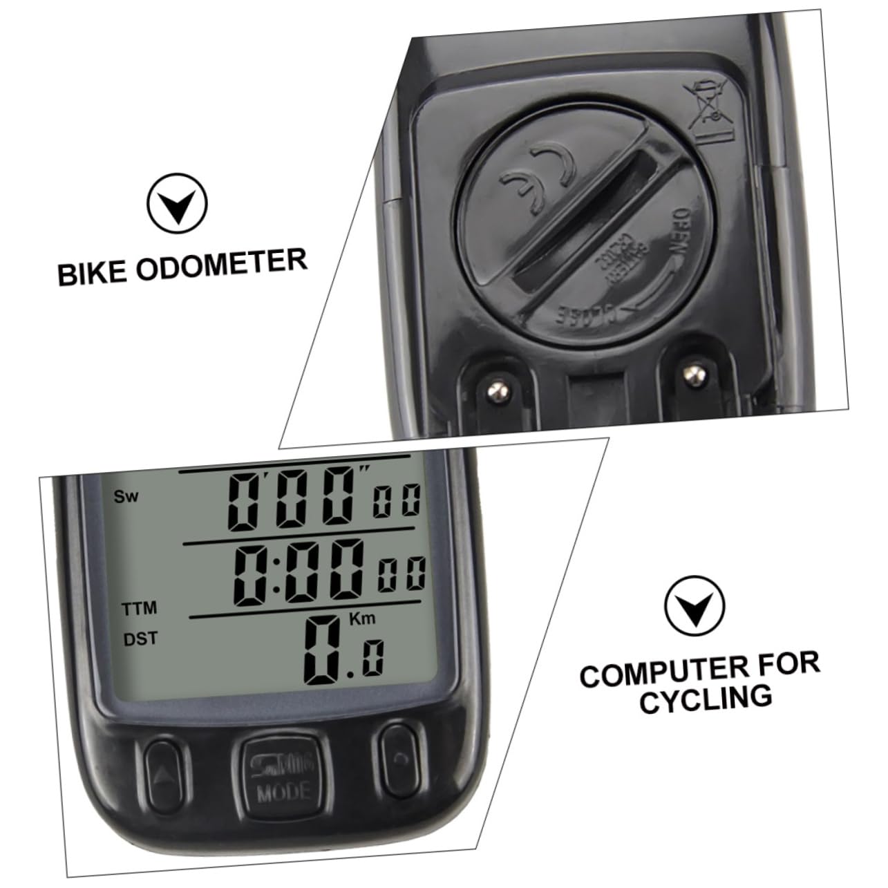 2 Sets Bike Speedometer with Stopwatch - Waterproof Cycling Computer for Bicycle, Exercise Bike & Kayak - Track Speed, Distance & Time - Ideal for Outdoor Sports & Fitness Training