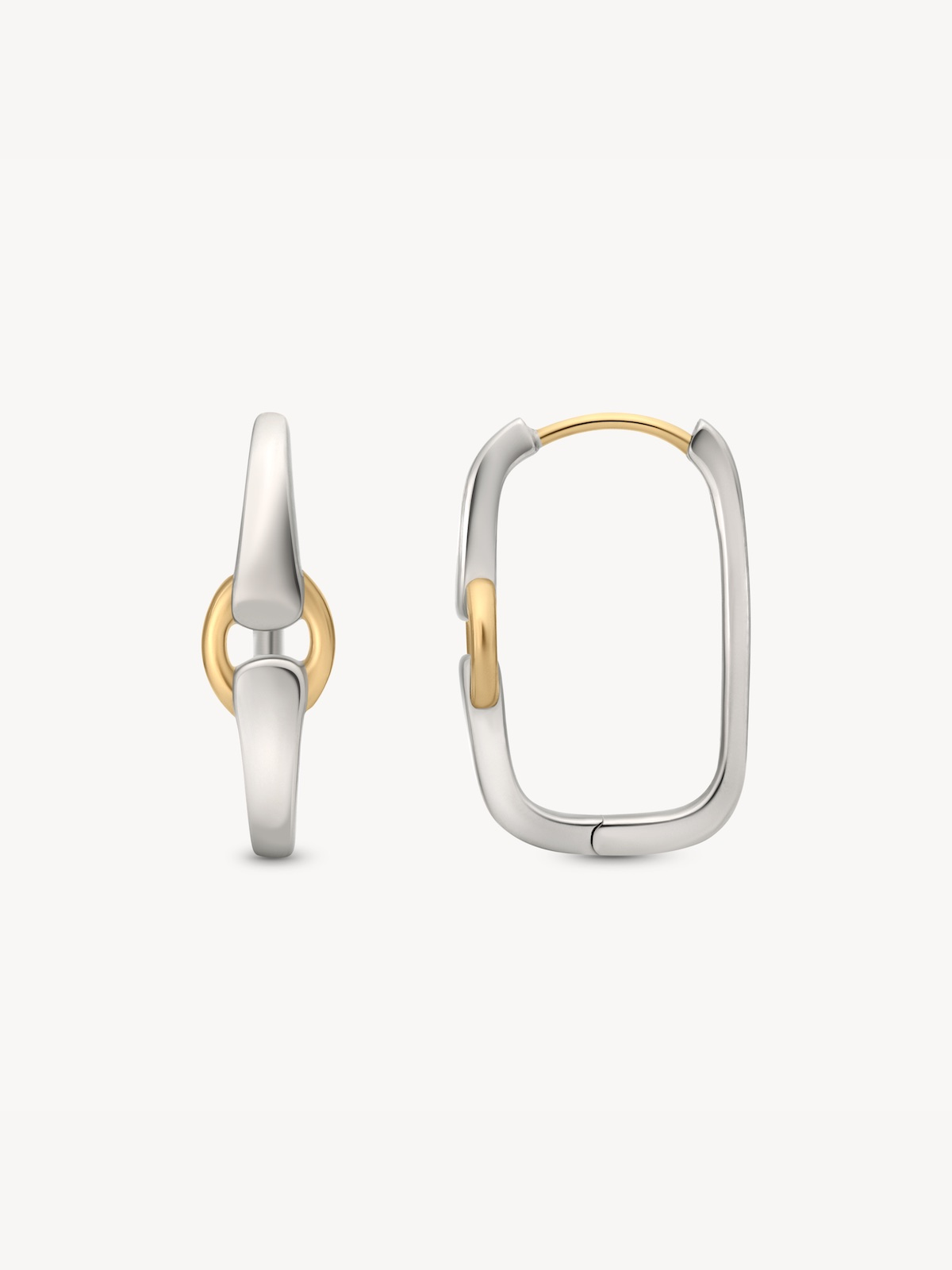 Mixed Metal Buckle Earrings for Women - Trendy Fashion Jewelry for Everyday Wear & Special Occasions