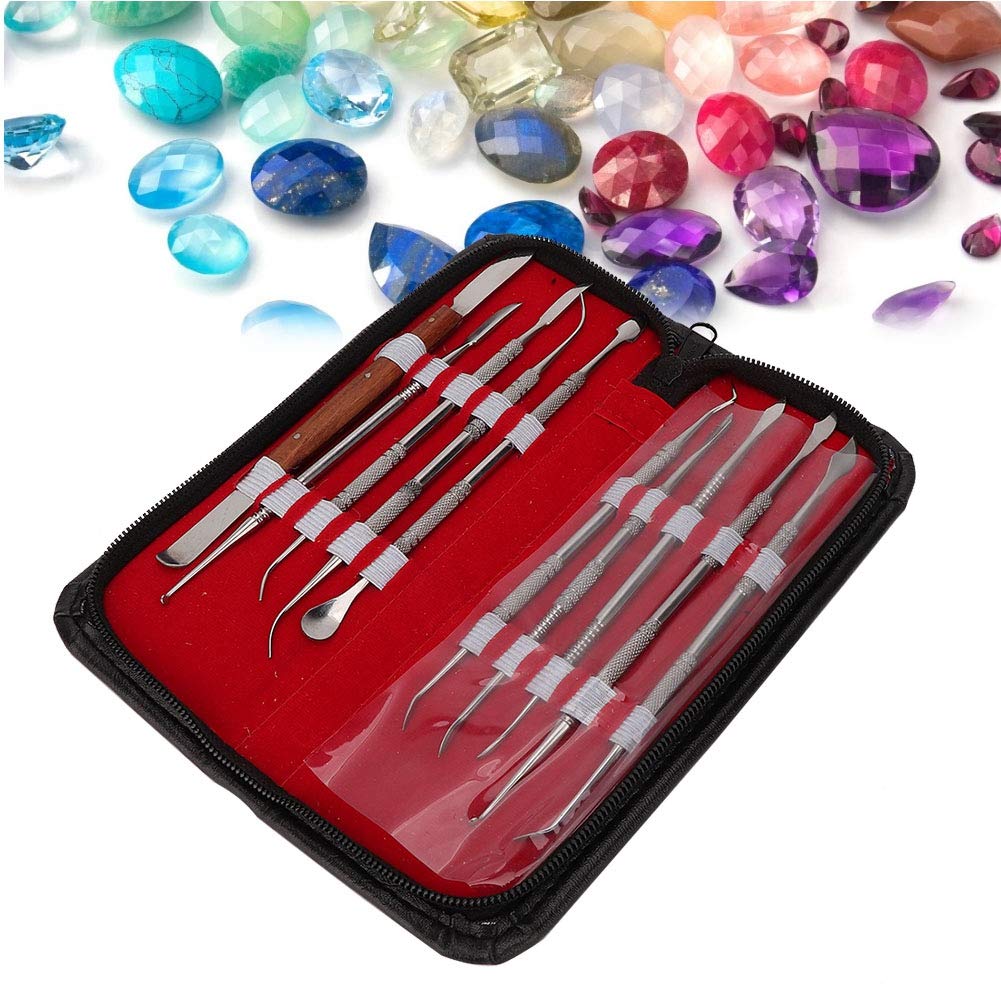 Professional 10-Piece Jewelry Carving Tool Set - Wax Carving Pens, Engraving Knives & Polishing Tools for DIY Jewelry Making, Sharpening & Shaping | Perfect for Crafting, Deburring & Metalworking Projects