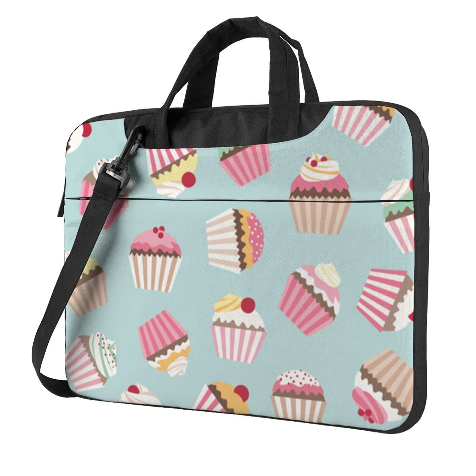 Stylish Blue Cupcake Pink Laptop Shoulder Bag - Durable Carrying Case for 13-15 Inch Laptops | Perfect for Work, School & Travel