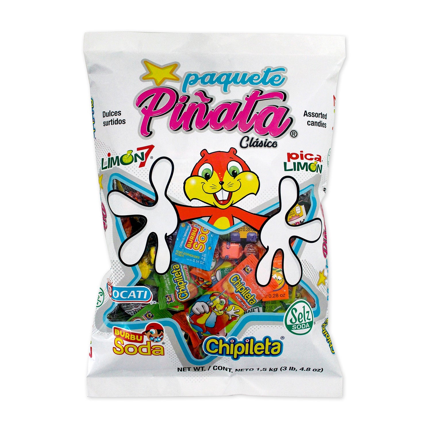 Dulces Anáhuac Piñata Candy Mix - 3lb Bulk Bag of Mexican Party Candy for Birthdays, Cinco de Mayo & Celebrations