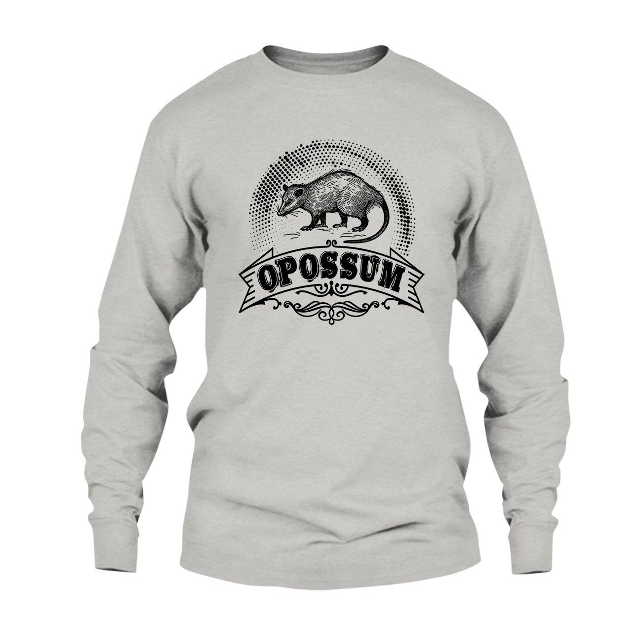 Vintage Red Opossum Print T-Shirt & Long Sleeve Shirt - Cute Animal Graphic Tee for Casual Wear, Street Style, and Wildlife Lovers
