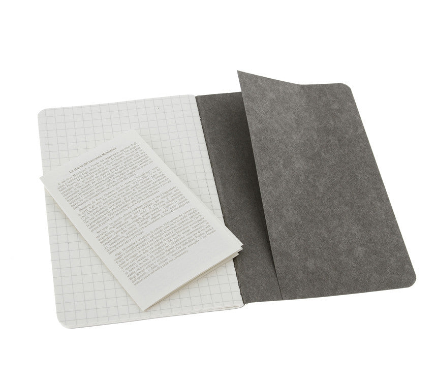Premium Moleskine Squared Cahier Journal Set of 3 - Lined Notebooks for Writing, Sketching & Note Taking - Perfect for Students, Artists & Professionals - Durable Kraft Paper Cover