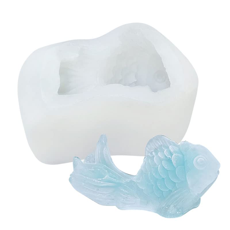 Goldfish Ice Cube Silicone Mold for Epoxy Resin Casting - DIY Milk Tea Ice Tray & Pendant Mold for Jewelry Making - Perfect for Resin Crafts, Ice Cubes, and Unique Drink Decorations (Party, Home Bar, DIY Projects)