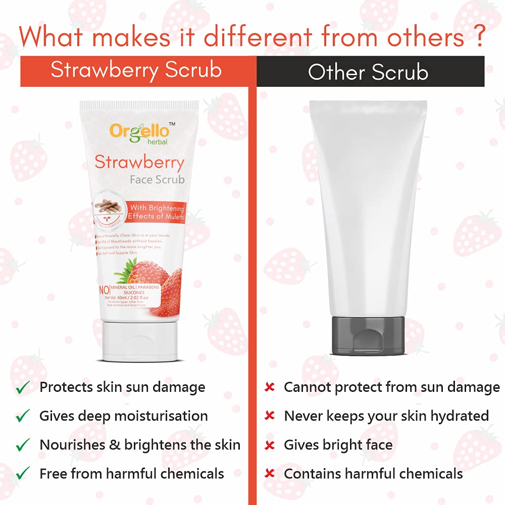 Orgello Herbal Aloe Vera Peel Off Mask & Strawberry Face Scrub Set - 2 x 100ml for Women & Men | Deep Cleansing, Blackhead Removal, Skin Brightening | Perfect for Spa Day & Skincare Routine