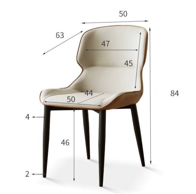 Premium Organic Leather Soft Chair Set of 2 - Modern Living Room Seating for Home & Office - Comfortable Lounge Chairs for Relaxation, Reading & Conversation Areas