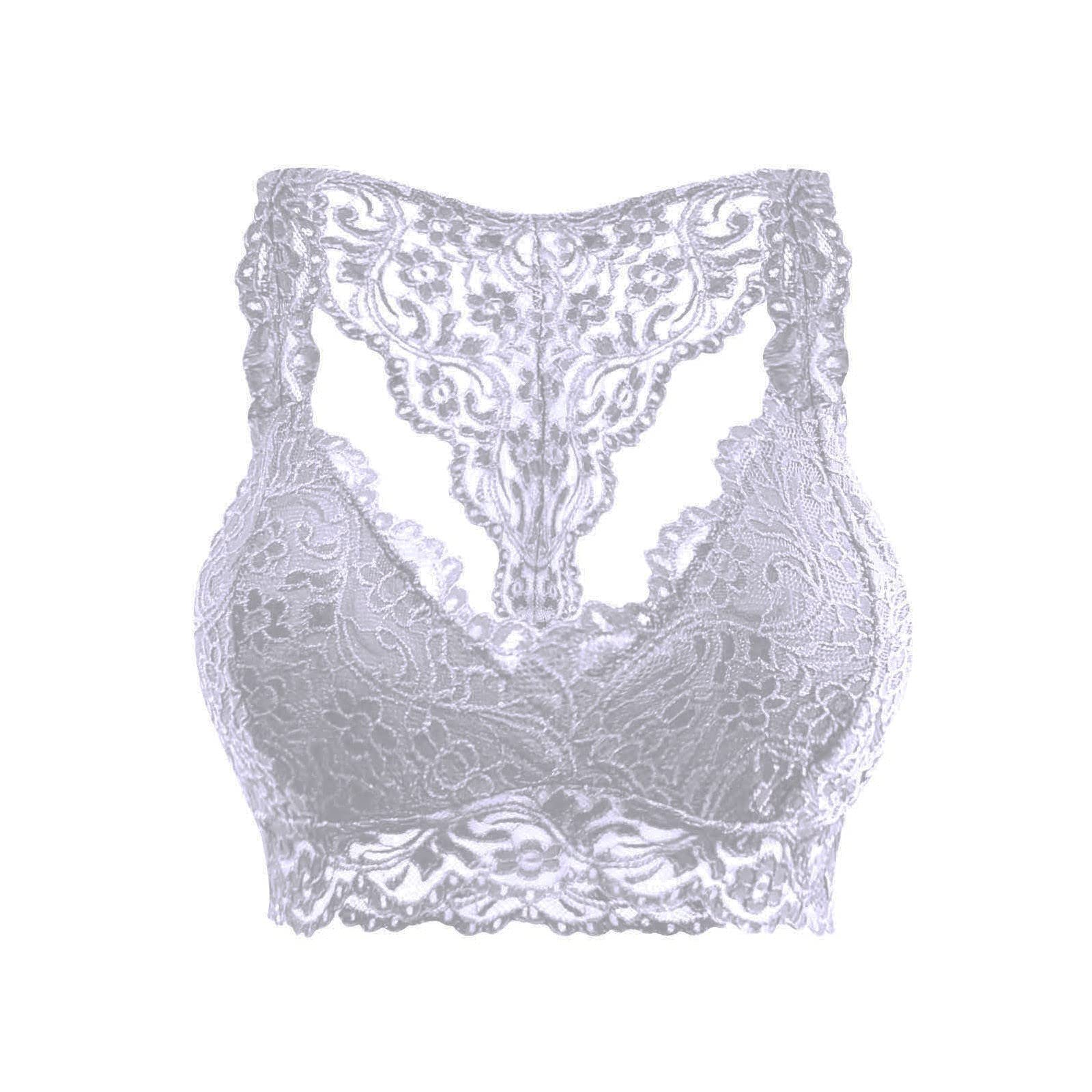 Wire-Free Push Up Sports Bras for Women - Seamless Lace Bralette for Everyday Wear & Workout | Yoga, Running, Gym, Active Lifestyle