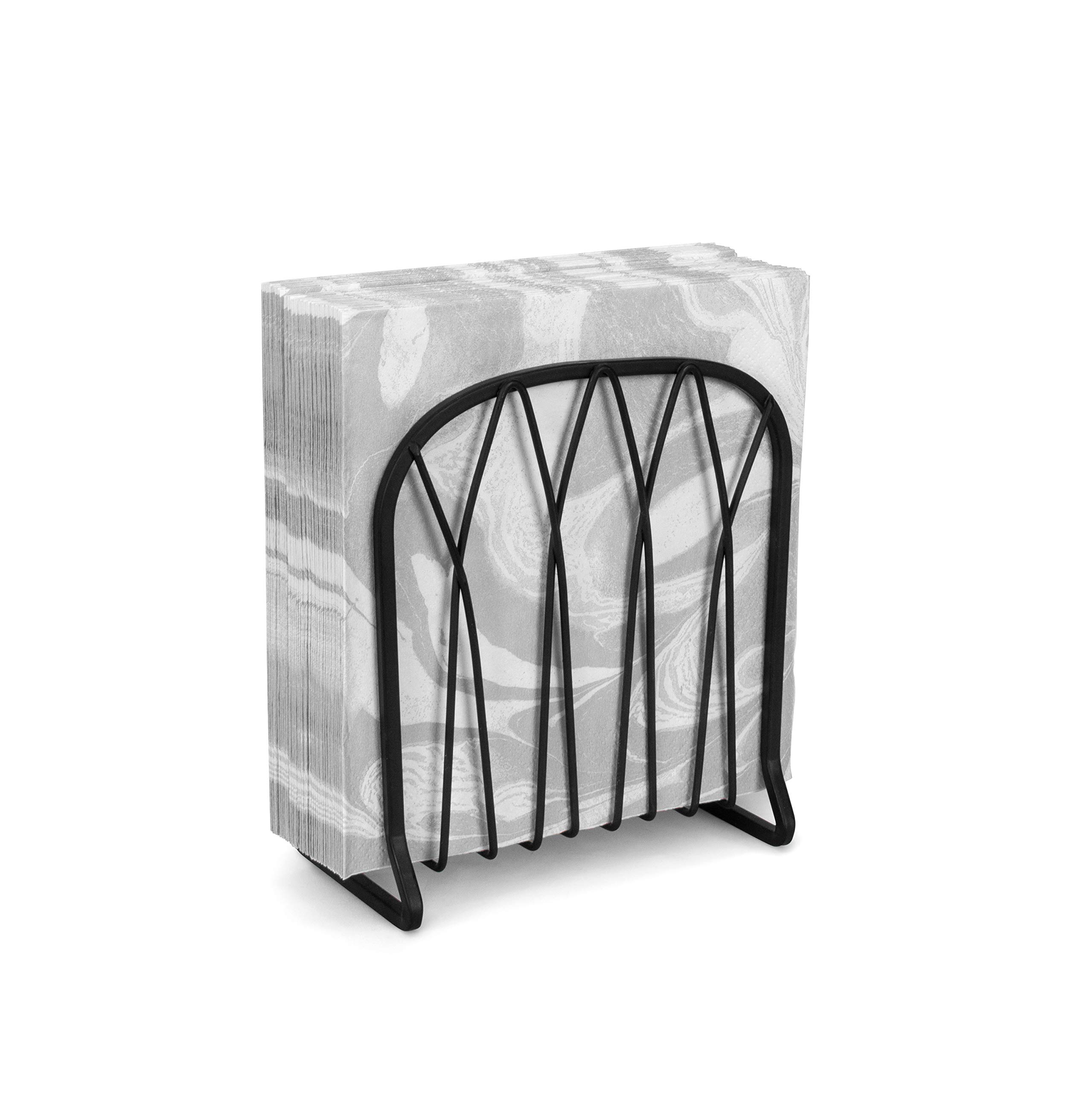 Spectrum Diversified Vertical Twist Napkin Dispenser - Stylish Black Upright Holder for Kitchen Tables, Countertops & Dining Décor, Perfect for Home and Restaurant Use